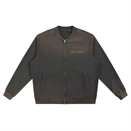 SUN FADE HEAVYWEIGHT BASEBALL JACKET — ATELÌS STUDIOS™