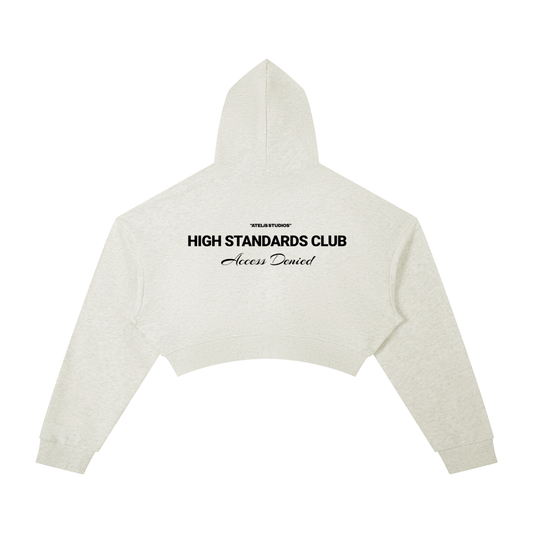 ATELÍS™ “HIGH STANDARDS CLUB” Essential Cropped Hoodie