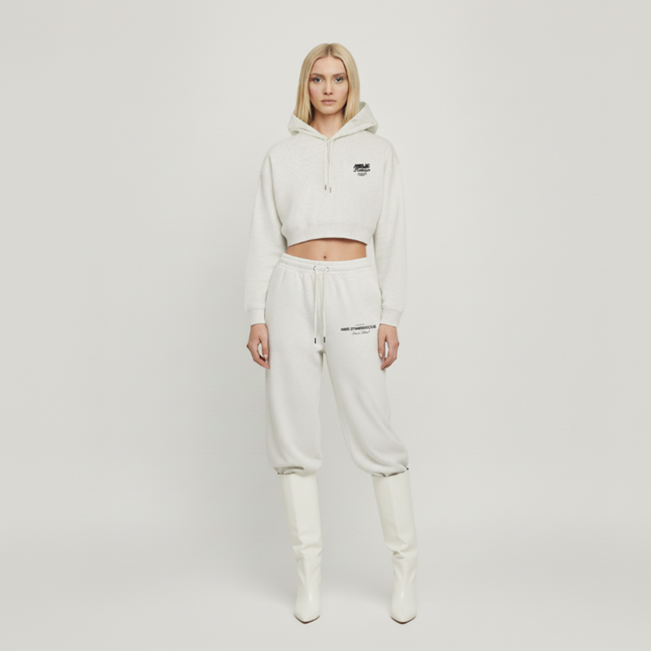 ATELÍS™ “HIGH STANDARDS CLUB” Essential Cropped Hoodie