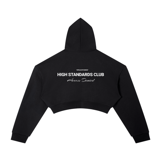 ATELÍS™ “HIGH STANDARDS CLUB” Essential Cropped Hoodie