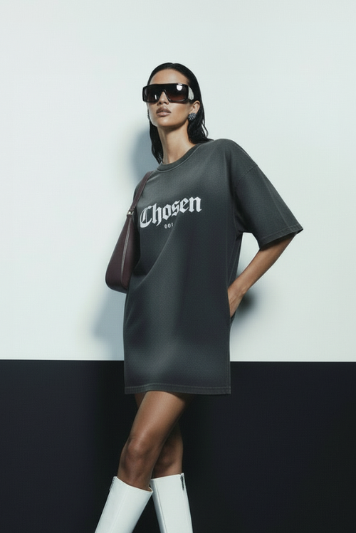 CHOSEN DROP SHOULDER TEE | SMOKE